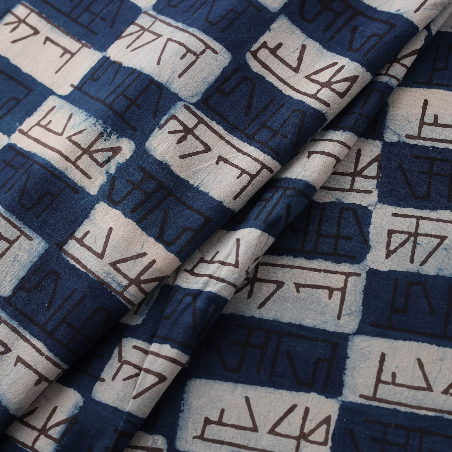 Bindaas Hand Block Art Print Natural Dyed Cotton Fabric 15