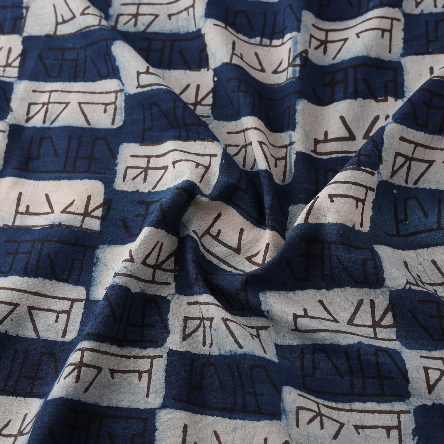 Bindaas Hand Block Art Print Natural Dyed Cotton Fabric 15