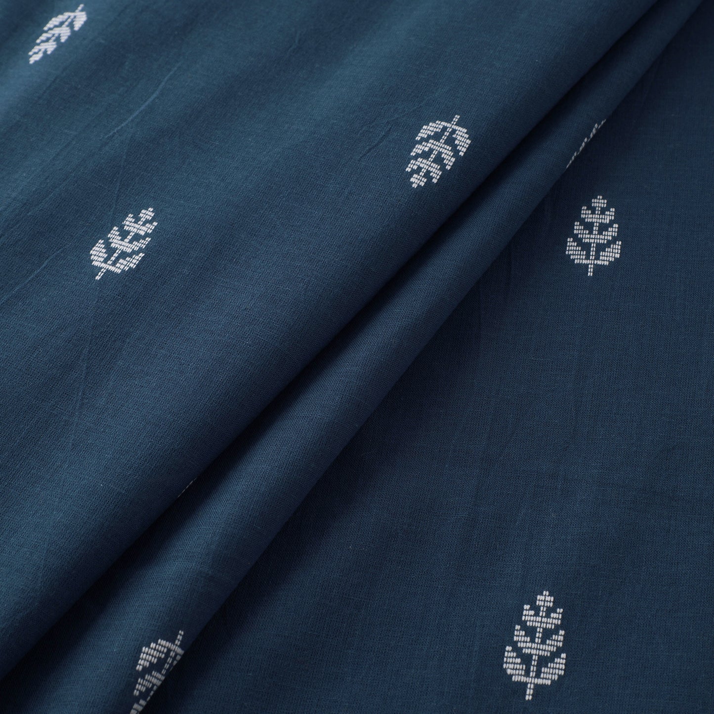 Blue - Prewashed Cotton Jacquard Fabric 38
