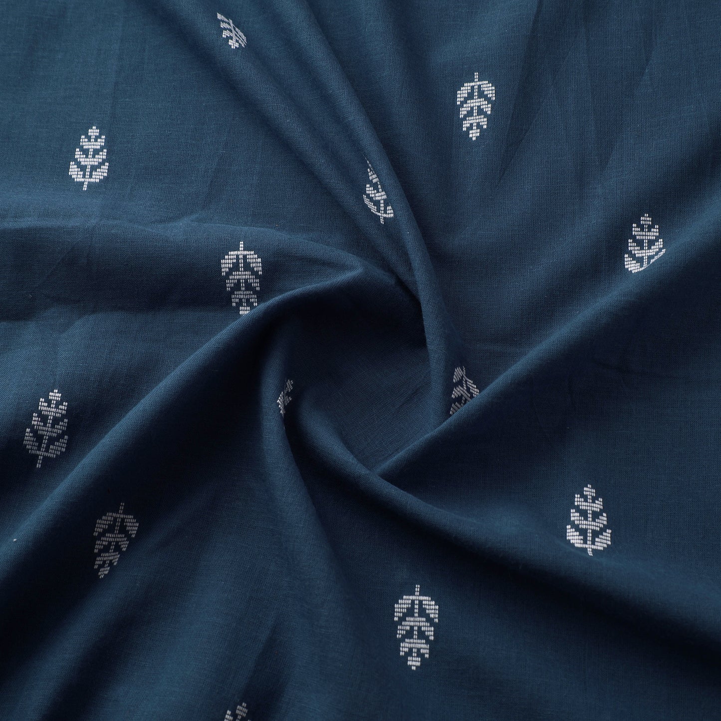 Blue - Prewashed Cotton Jacquard Fabric 38