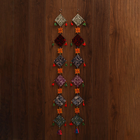 Multicolor - handmade bead work fabric hanging for home