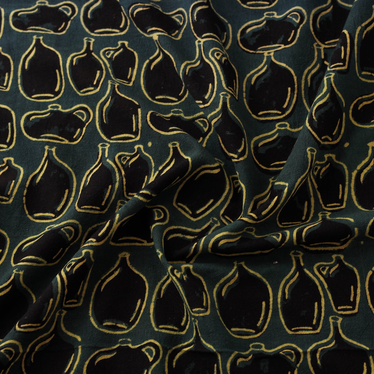 Bindaas Hand Block Art Print Natural Dyed Cotton Fabric 19