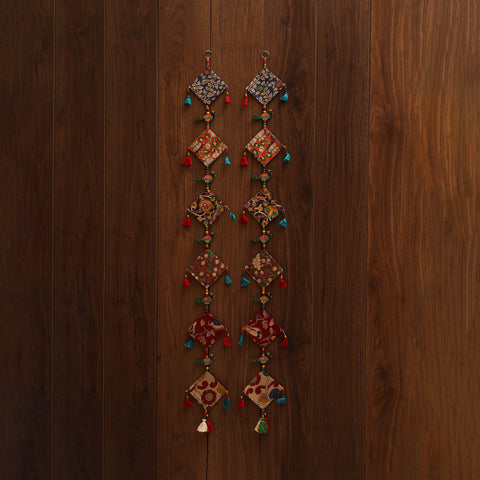 Multicolor - handmade bead work fabric hanging for home