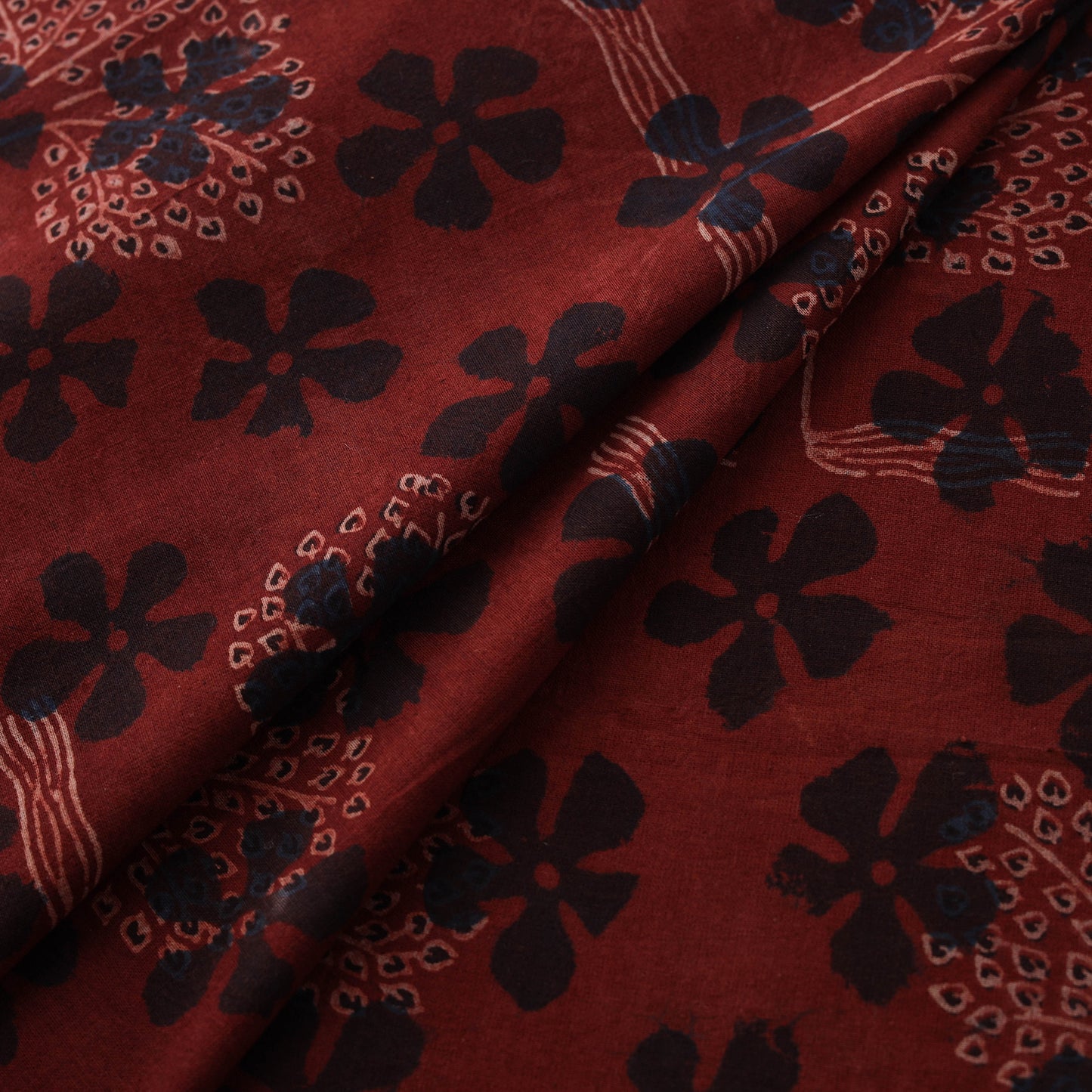 Bindaas Hand Block Art Print Natural Dyed Cotton Fabric 22