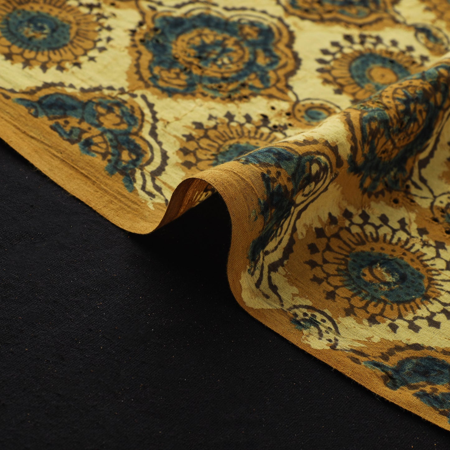 Ajrakh Hand Block Print Natural Dyed Cotton Hakoba Fabric 03