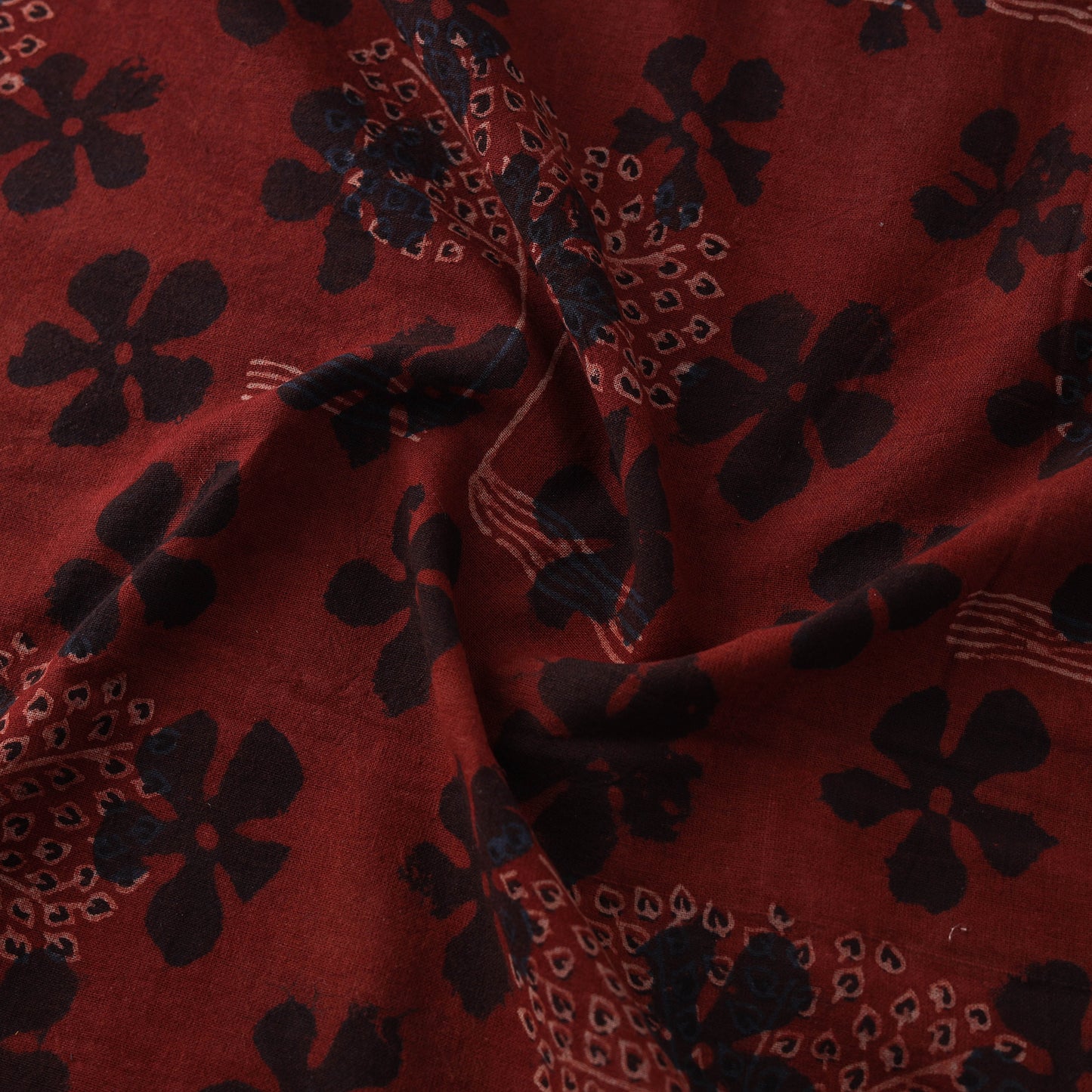 Bindaas Hand Block Art Print Natural Dyed Cotton Fabric 22