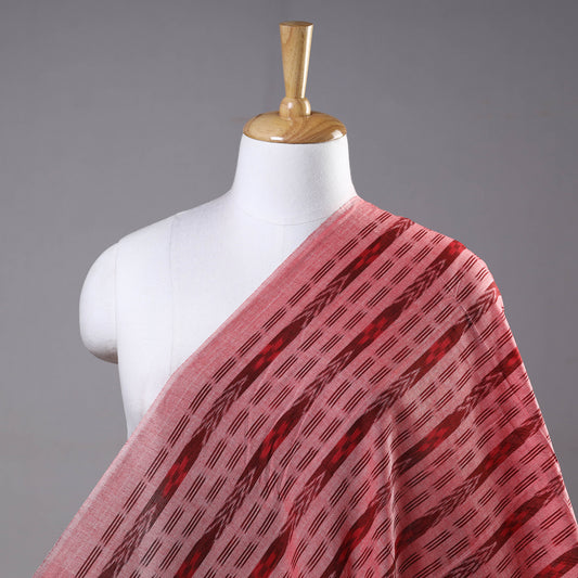 Pink - Sambalpuri Ikat Weave Handloom Cotton Fabric