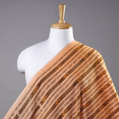 Brown - Sambalpuri Ikat Weave Handloom Cotton Fabric