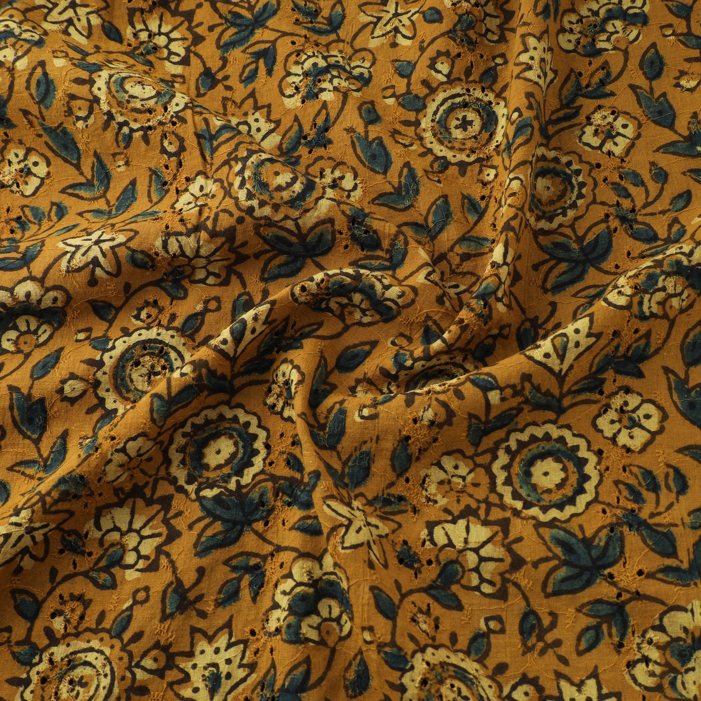 Ajrakh Hand Block Print Natural Dyed Cotton Hakoba Fabric 04