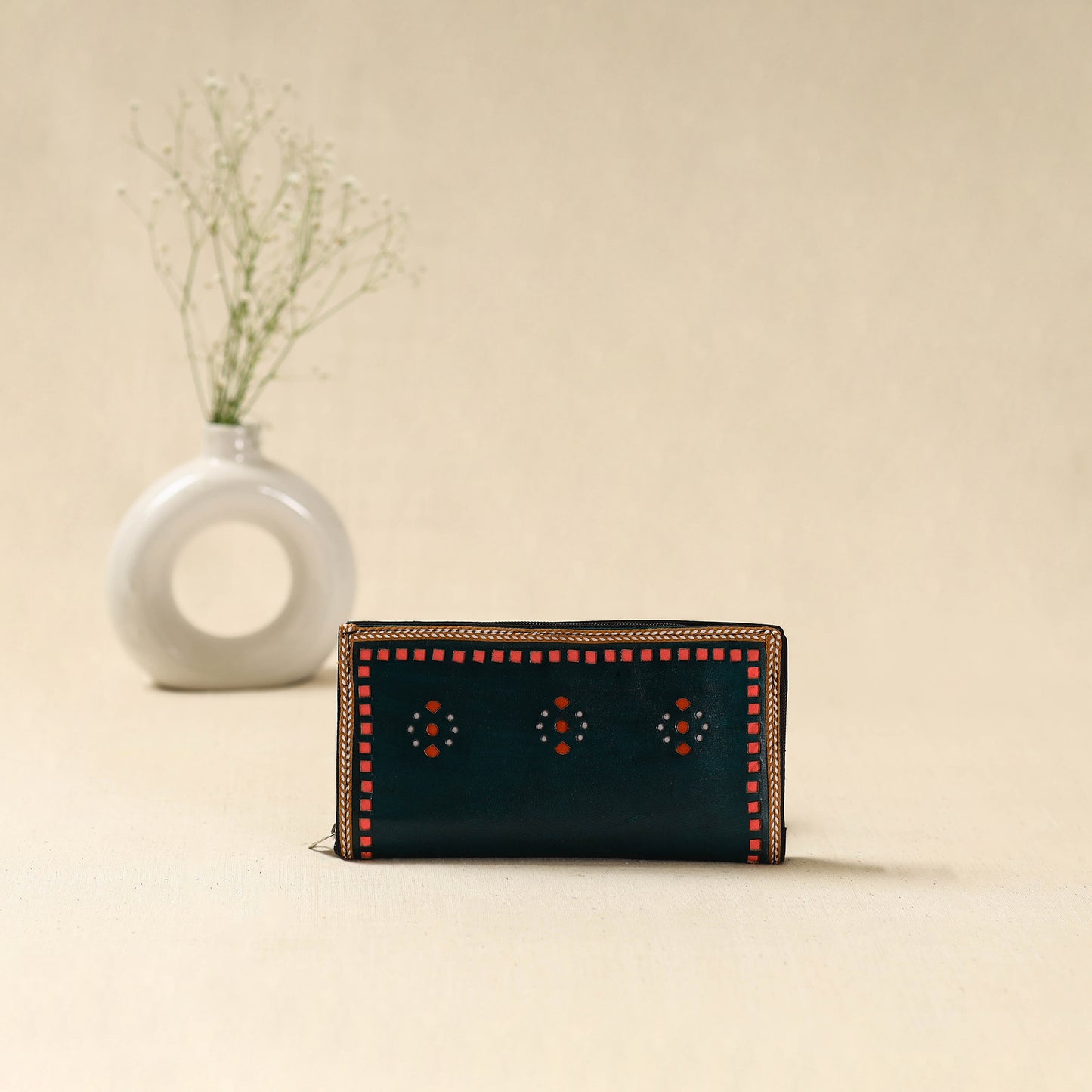 Handcrafted Kutch Leather Clutch / Wallet 43