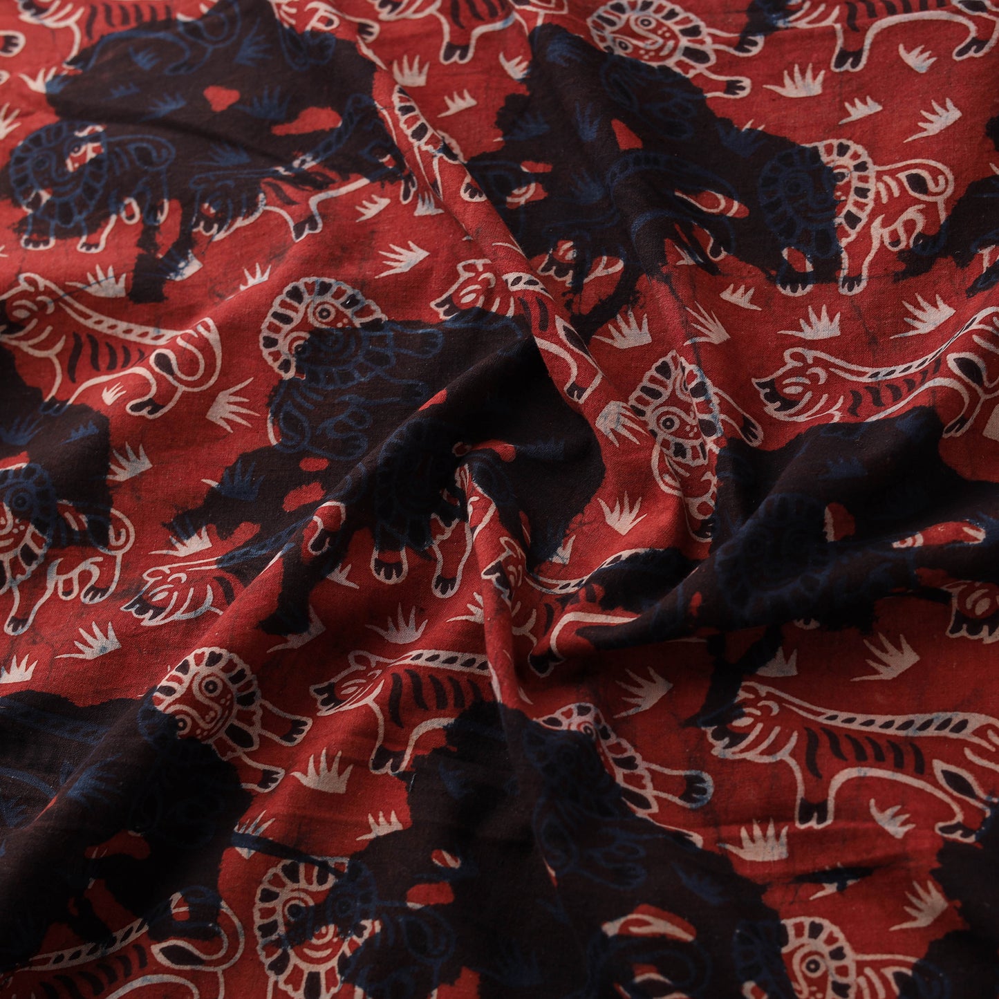 Bindaas Hand Block Art Print Natural Dyed Cotton Fabric 23