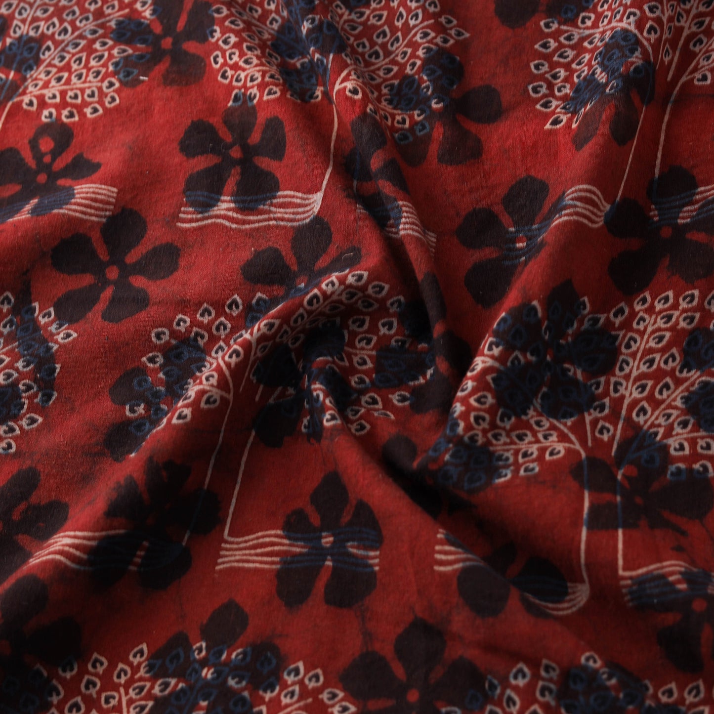 Bindaas Hand Block Art Print Natural Dyed Cotton Fabric 24