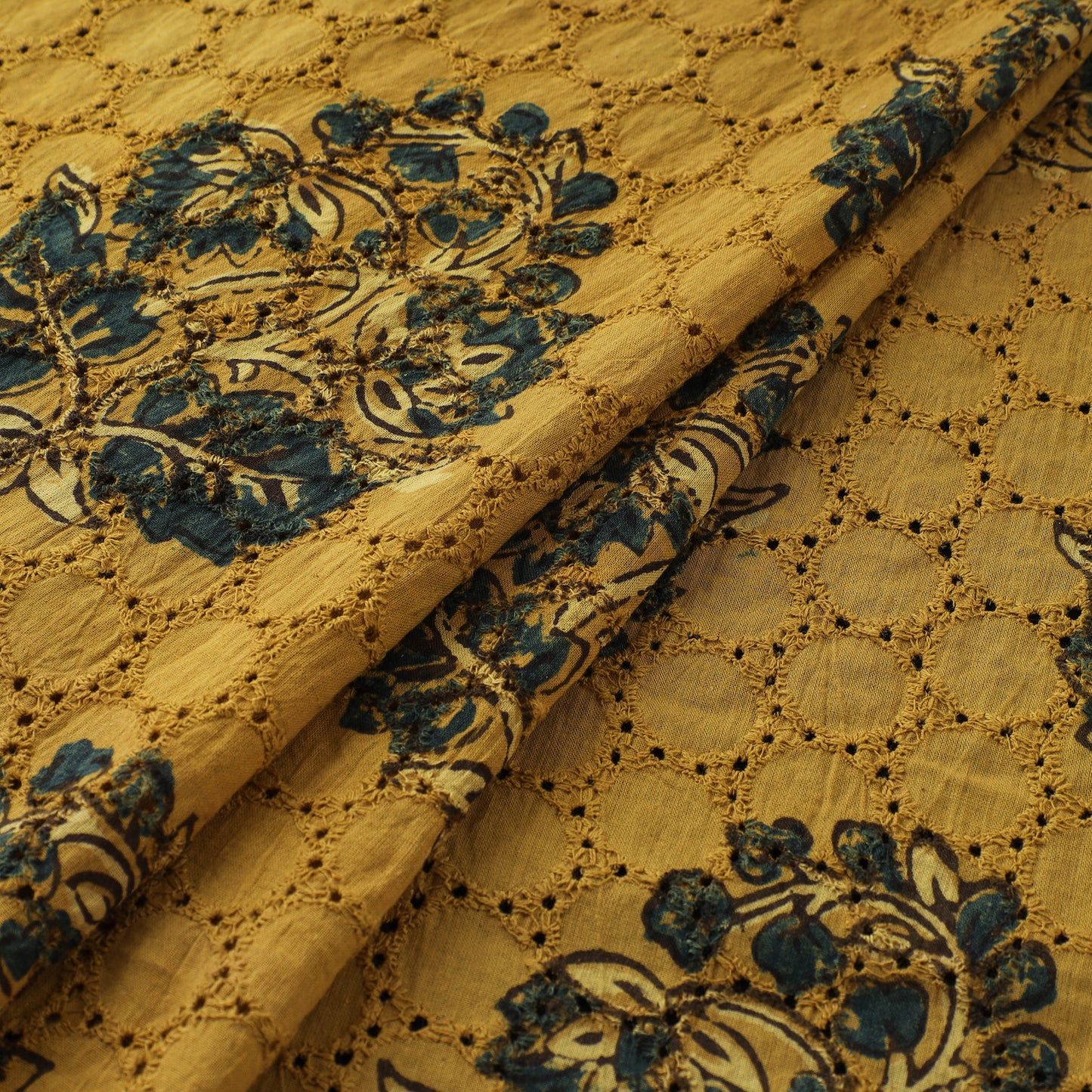 Ajrakh Hand Block Print Natural Dyed Cotton Hakoba Fabric 10