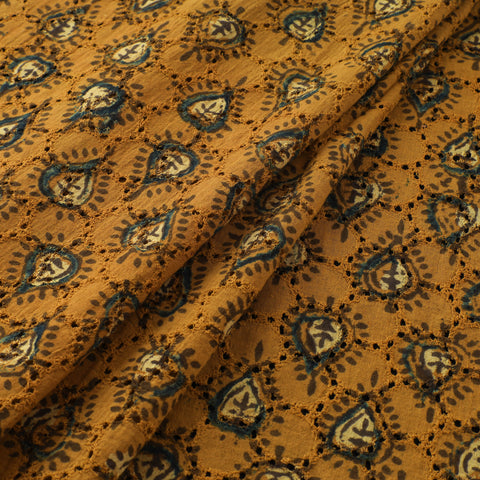 Ajrakh Hand Block Print Natural Dyed Cotton Hakoba Fabric 11