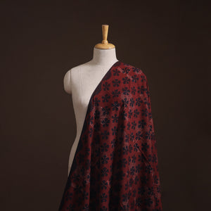 Maroon - Bindaas Hand Block Art Print Natural Dyed Cotton Fabric 22