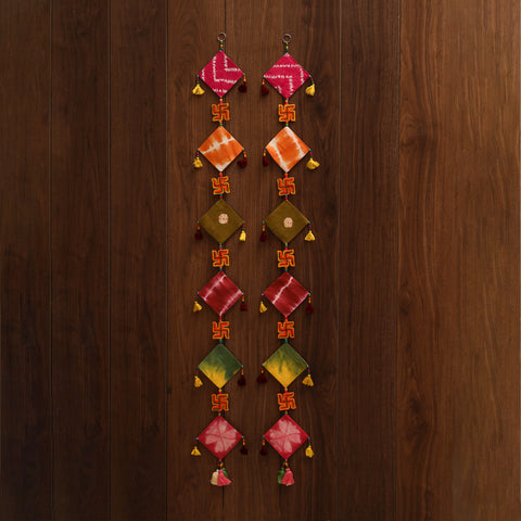 Multicolor - handmade bead work fabric hanging for home