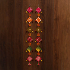 Multicolor - handmade bead work fabric hanging for home