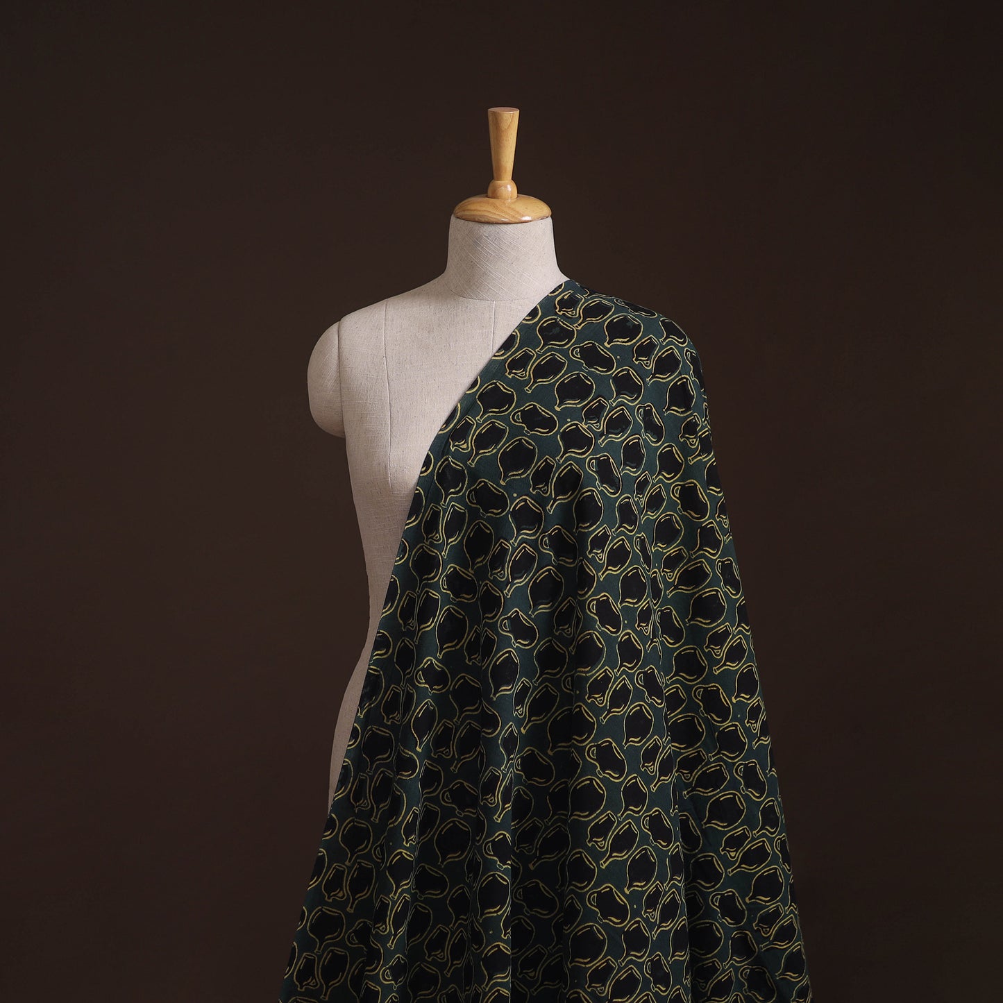 Bindaas Hand Block Art Print Natural Dyed Cotton Fabric 19