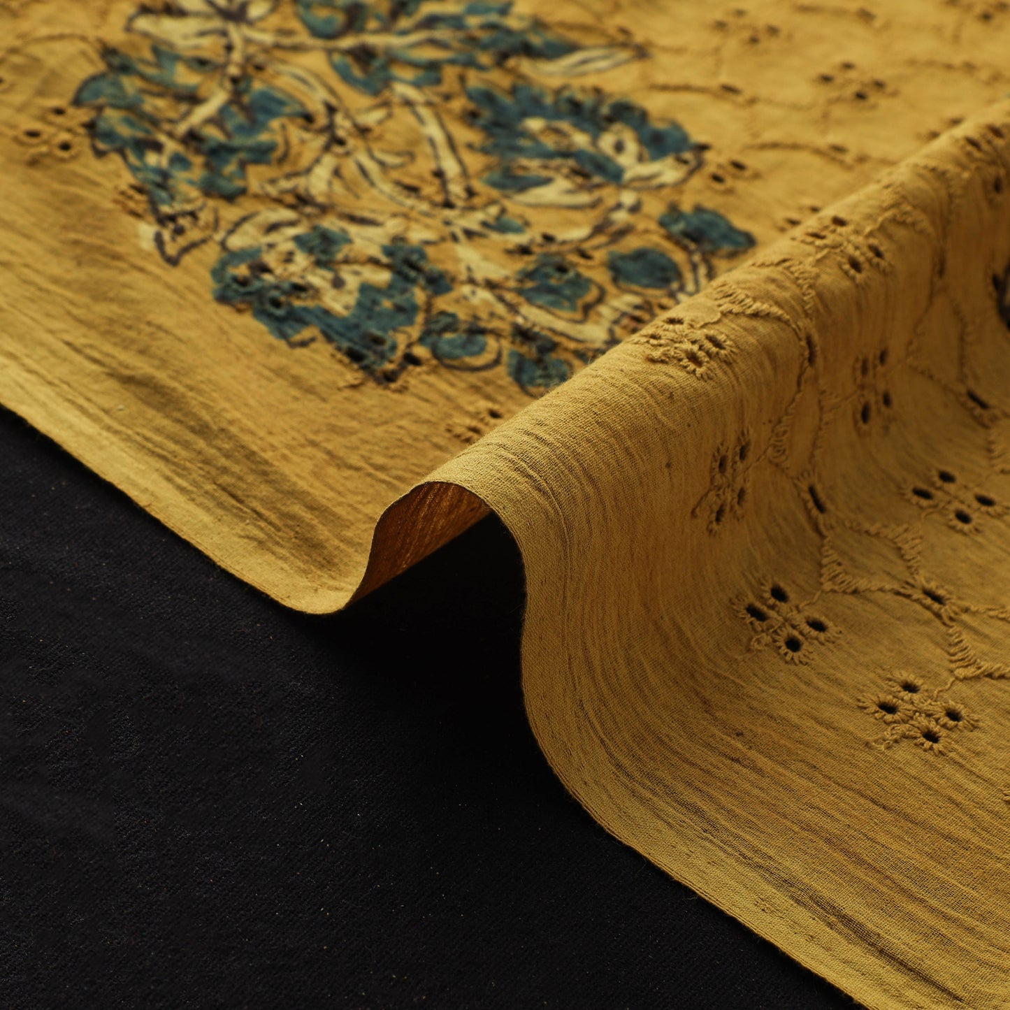 Ajrakh Hand Block Print Natural Dyed Cotton Hakoba Fabric 14
