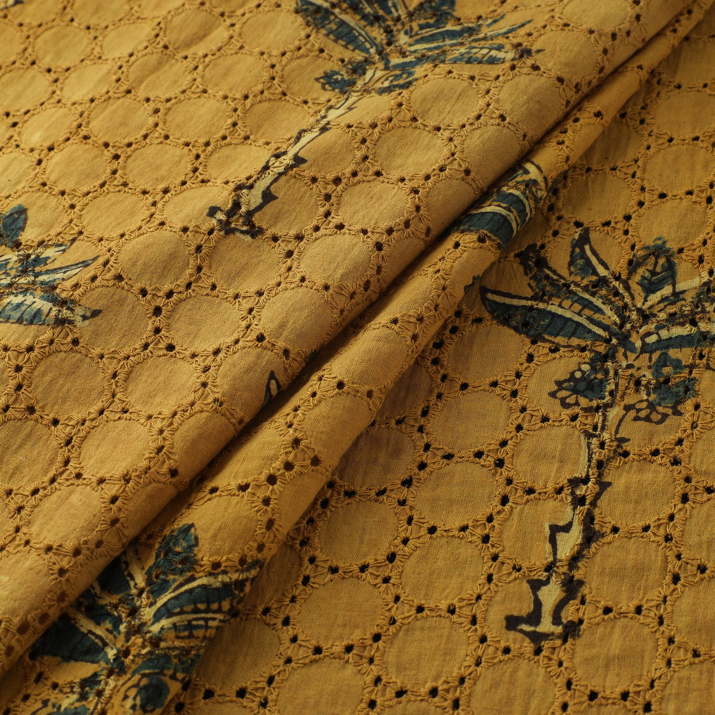 Ajrakh Hand Block Print Natural Dyed Cotton Hakoba Fabric 16