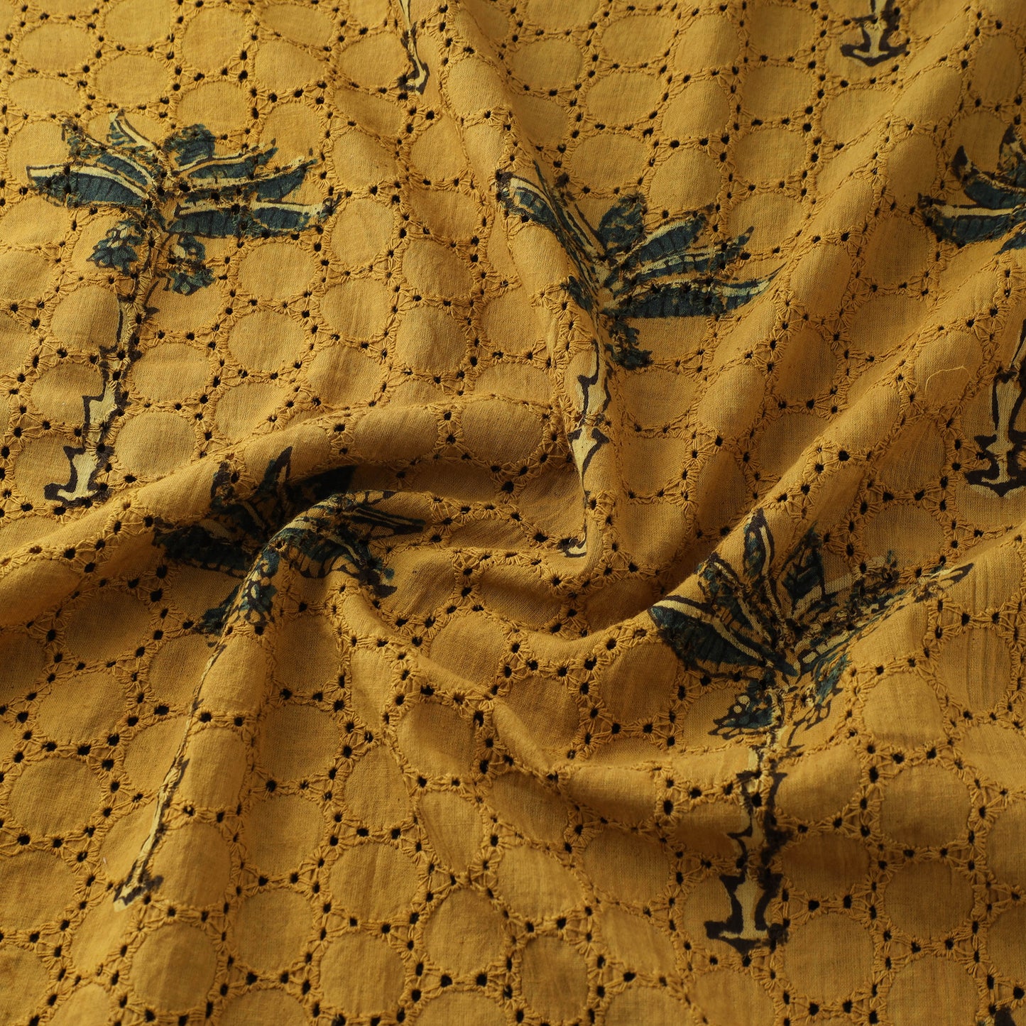 Ajrakh Hand Block Print Natural Dyed Cotton Hakoba Fabric 16