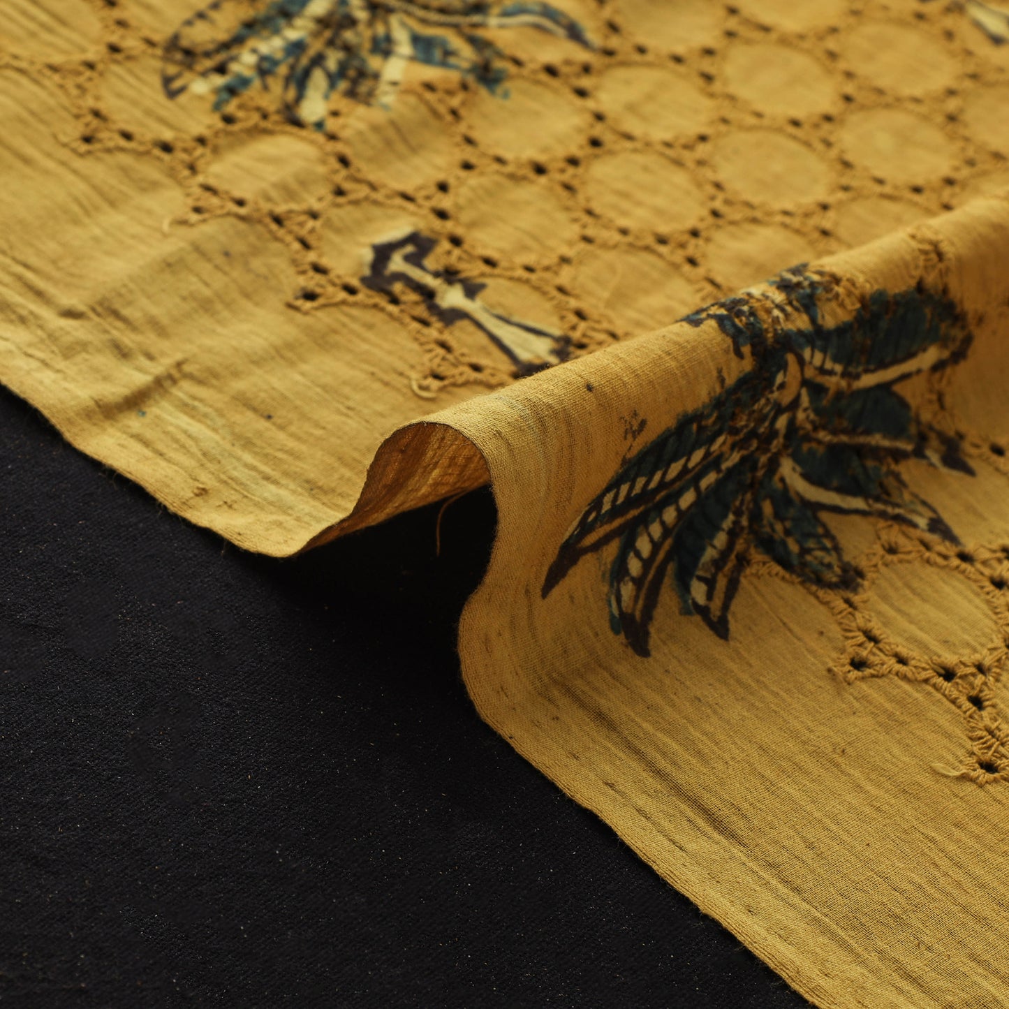 Ajrakh Hand Block Print Natural Dyed Cotton Hakoba Fabric 16