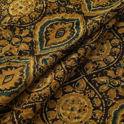 Ajrakh Hand Block Print Natural Dyed Cotton Hakoba Fabric 17