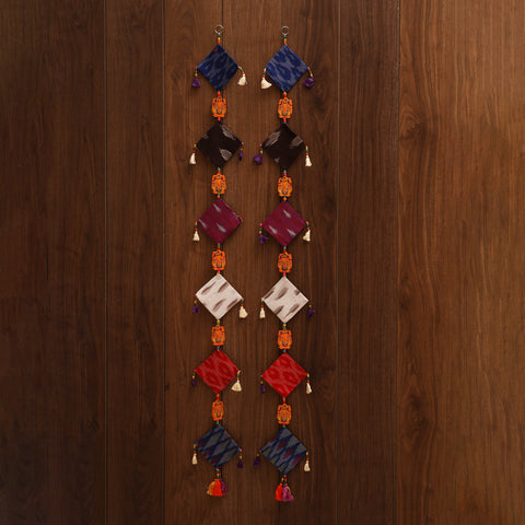 Multicolor - handmade bead work fabric hanging for home