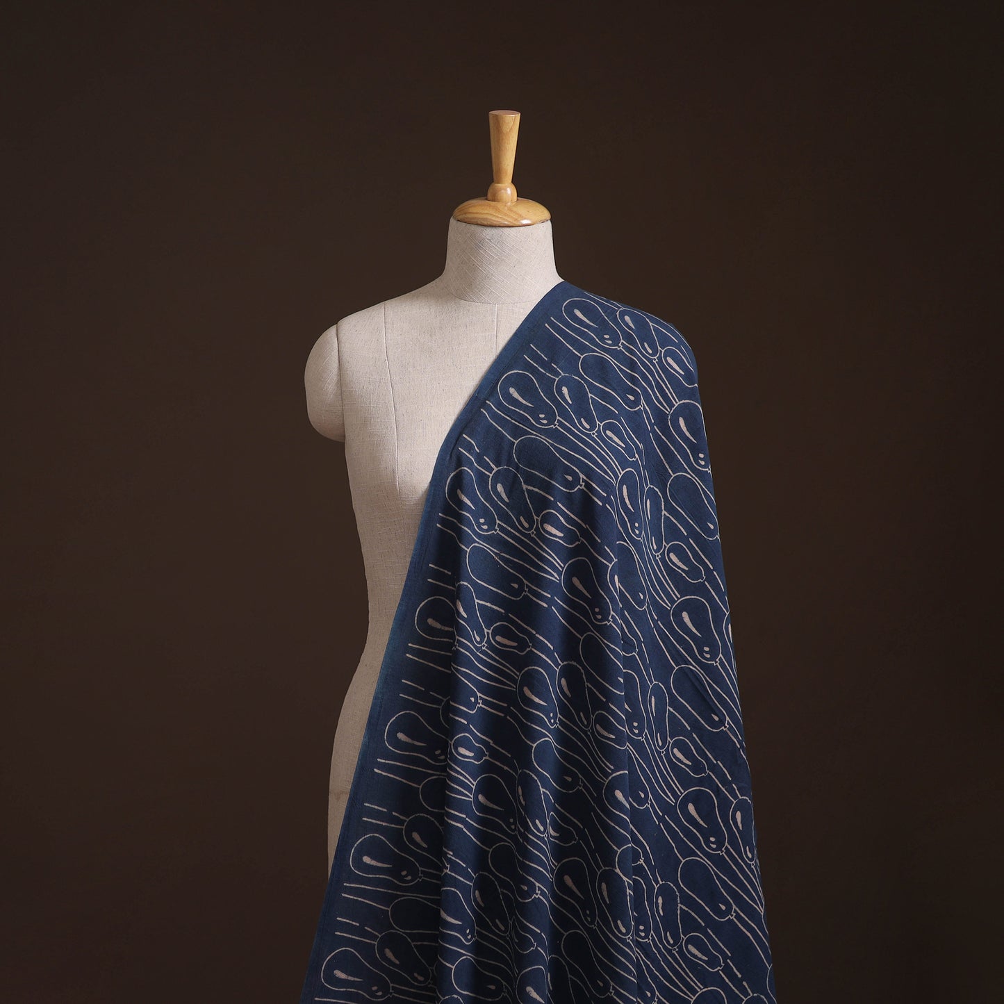Bindaas Hand Block Art Print Natural Dyed Cotton Fabric 08
