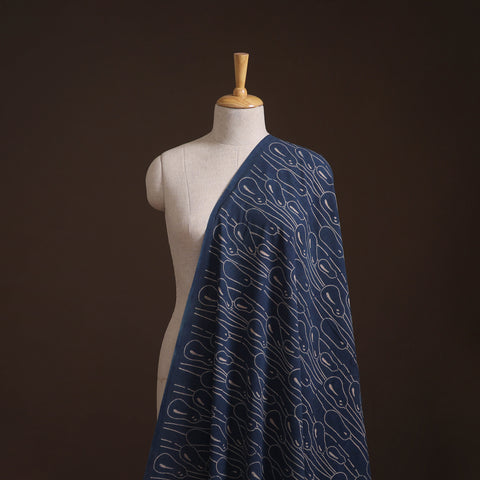 Bindaas Hand Block Art Print Natural Dyed Cotton Fabric 08
