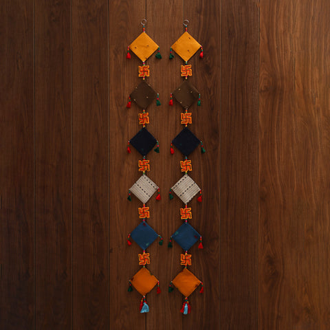 Multicolor - handmade bead work fabric hanging for home