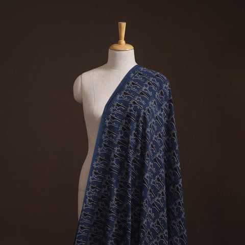 Bindaas Hand Block Art Print Natural Dyed Cotton Fabric 01