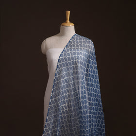 Bagru Indigo Hand Block Print Kota Doria Natural Dyed Cotton Fabric 04