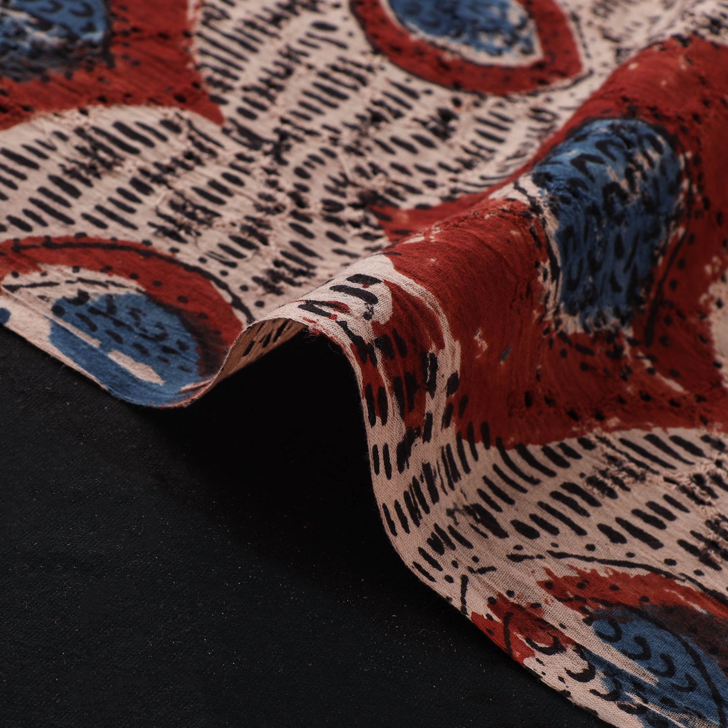 Ajrakh Hand Block Print Natural Dyed Cotton Hakoba Fabric 25