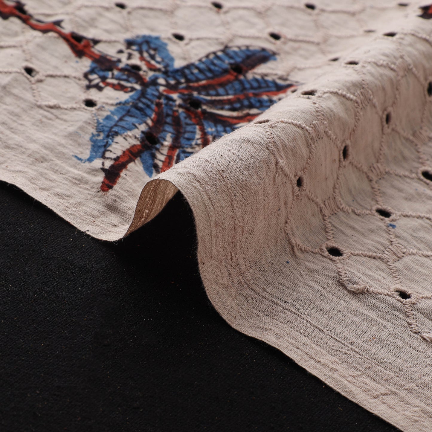 Ajrakh Hand Block Print Natural Dyed Cotton Hakoba Fabric 26
