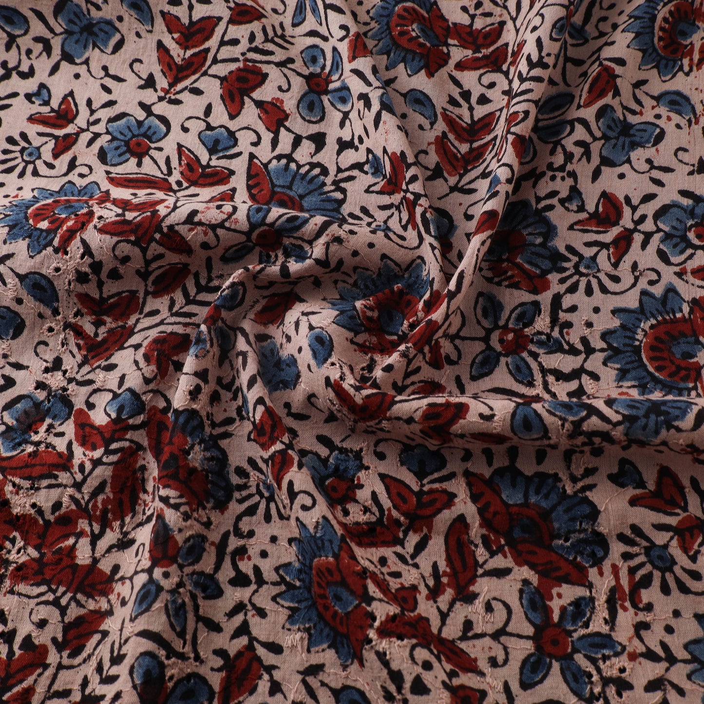 Ajrakh Hand Block Print Natural Dyed Cotton Hakoba Fabric 27