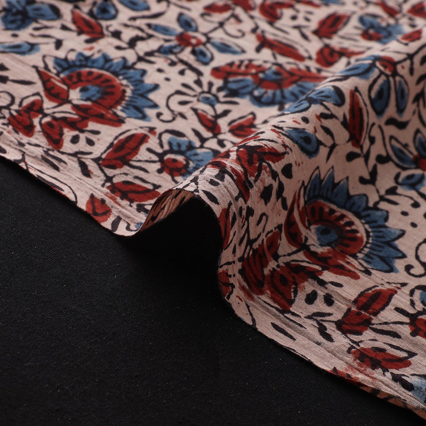 Ajrakh Hand Block Print Natural Dyed Cotton Hakoba Fabric 27