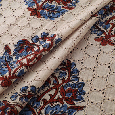 Ajrakh Hand Block Print Natural Dyed Cotton Hakoba Fabric 34