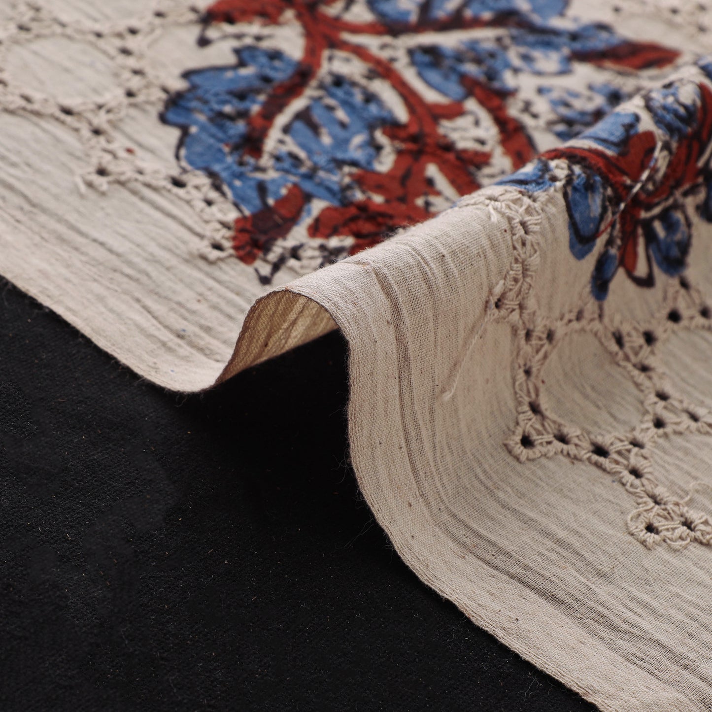 Ajrakh Hand Block Print Natural Dyed Cotton Hakoba Fabric 34