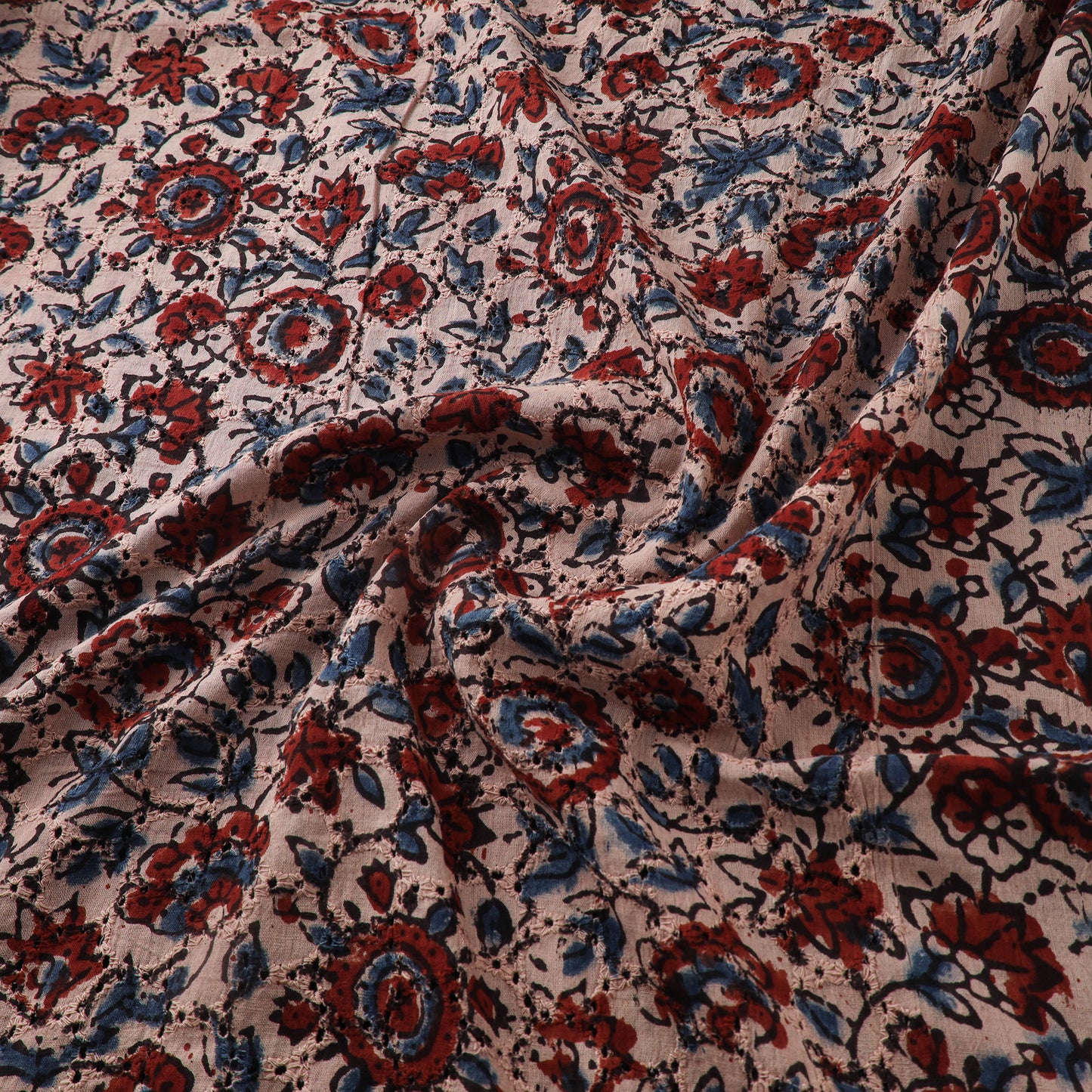 Ajrakh Hand Block Print Natural Dyed Cotton Hakoba Fabric 35
