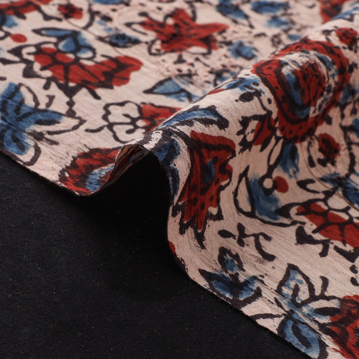 Ajrakh Hand Block Print Natural Dyed Cotton Hakoba Fabric 35