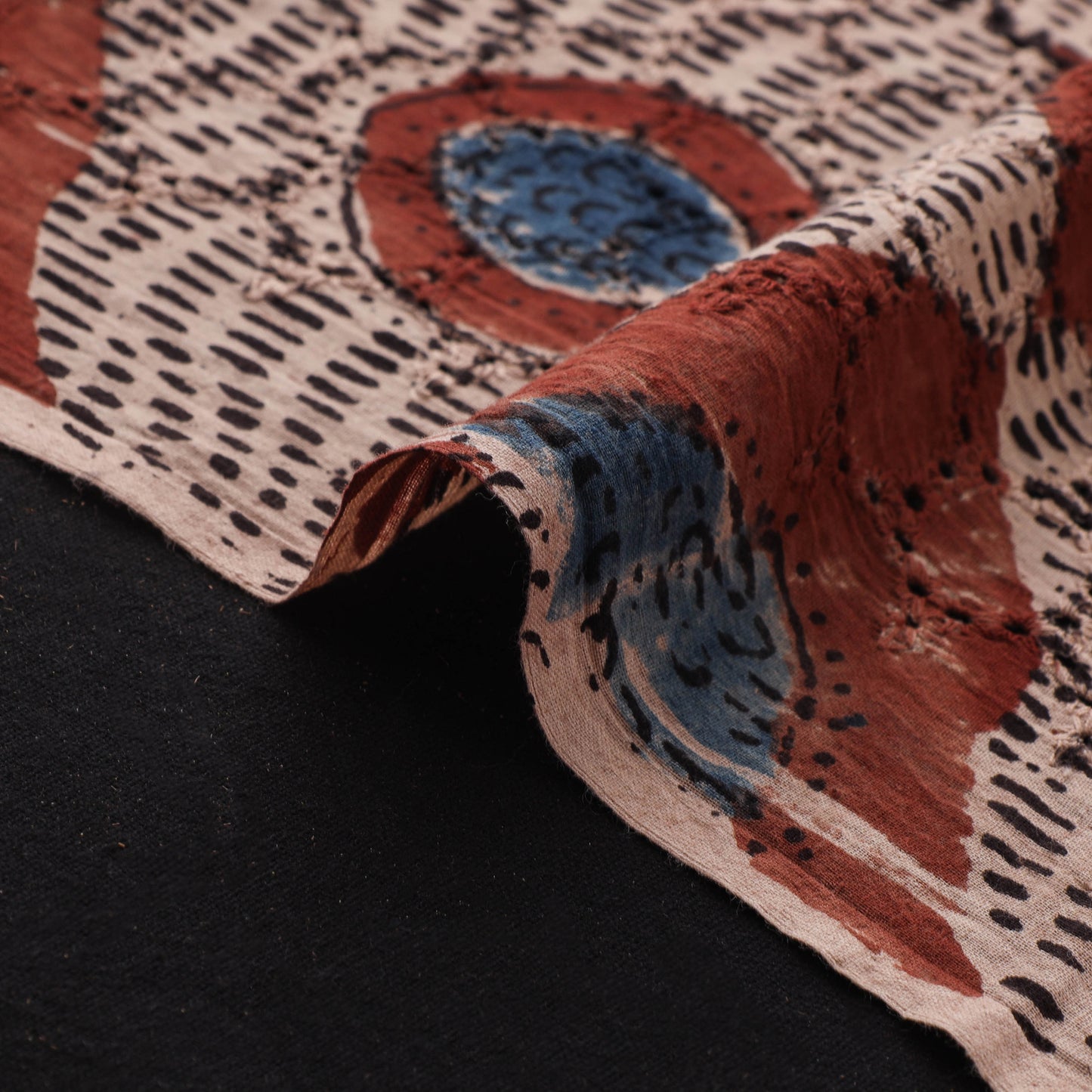 Ajrakh Hand Block Print Natural Dyed Cotton Hakoba Fabric 36