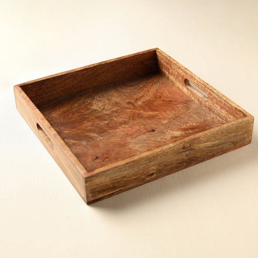 Handcrafted Mango Wooden Serving Tray (12 x 12 in)