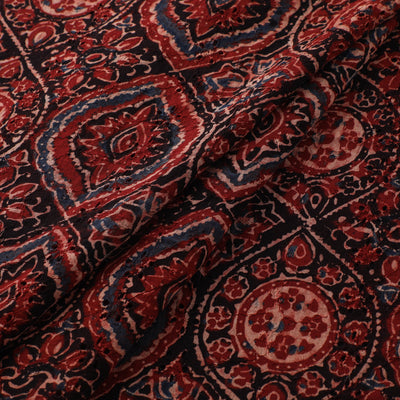 Ajrakh Hand Block Print Natural Dyed Cotton Hakoba Fabric 53