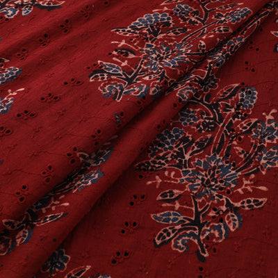 Ajrakh Hand Block Print Natural Dyed Cotton Hakoba Fabric 56