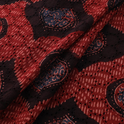 Ajrakh Hand Block Print Natural Dyed Cotton Hakoba Fabric 58