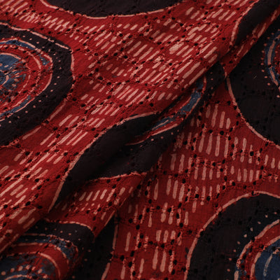 Ajrakh Hand Block Print Natural Dyed Cotton Hakoba Fabric 60