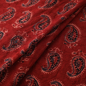 Ajrakh Hand Block Print Natural Dyed Cotton Hakoba Fabric 61