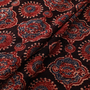 Ajrakh Hand Block Print Natural Dyed Cotton Hakoba Fabric 64