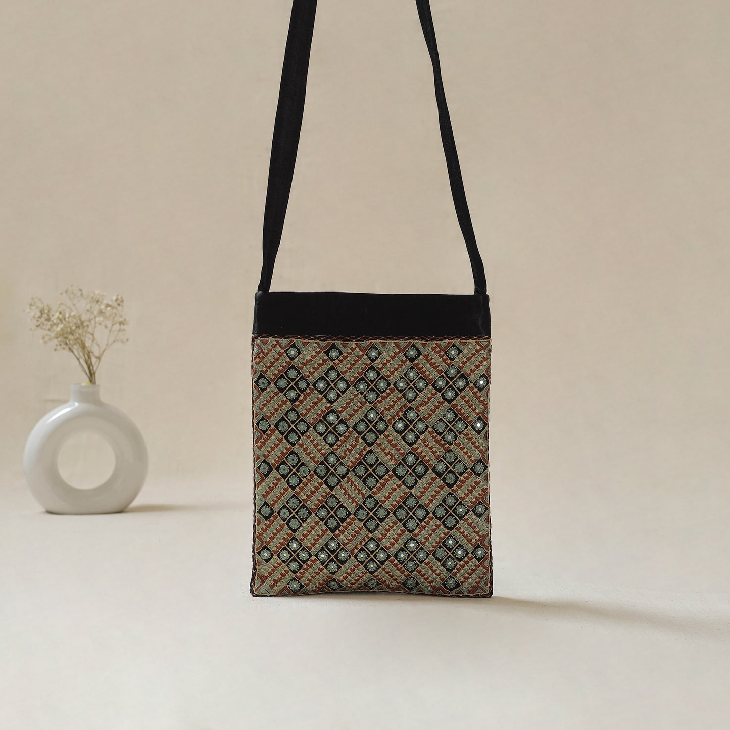 Kutch Neran Hand Embroidered Sling Bag 19